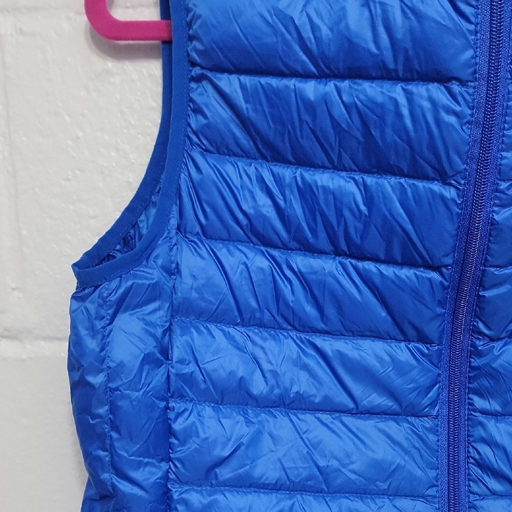 Be Inspired Blue Down Packable Puffer Vest Size L - Picture 5 of 14